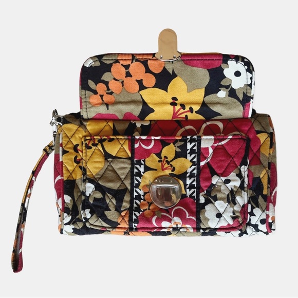 Vera Bradley Quilted Pushlock Wristlet in Bittersweet - Picture 5 of 6